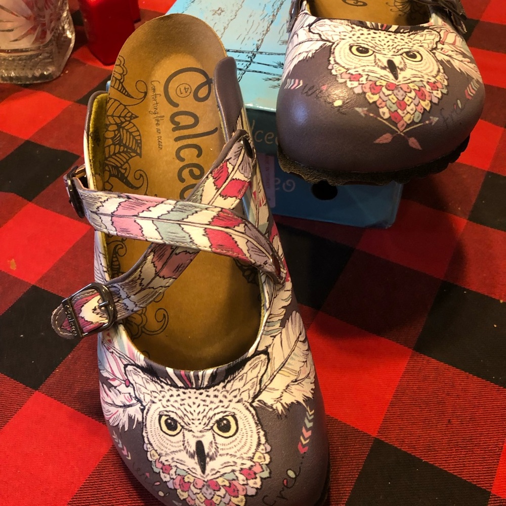 Owl Print  Shoes by Calceo NIB